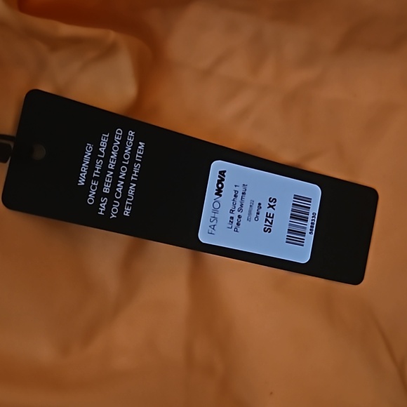 NWT Fashion Nova One Piece Small Orange Swimsuit - Picture 5 of 6